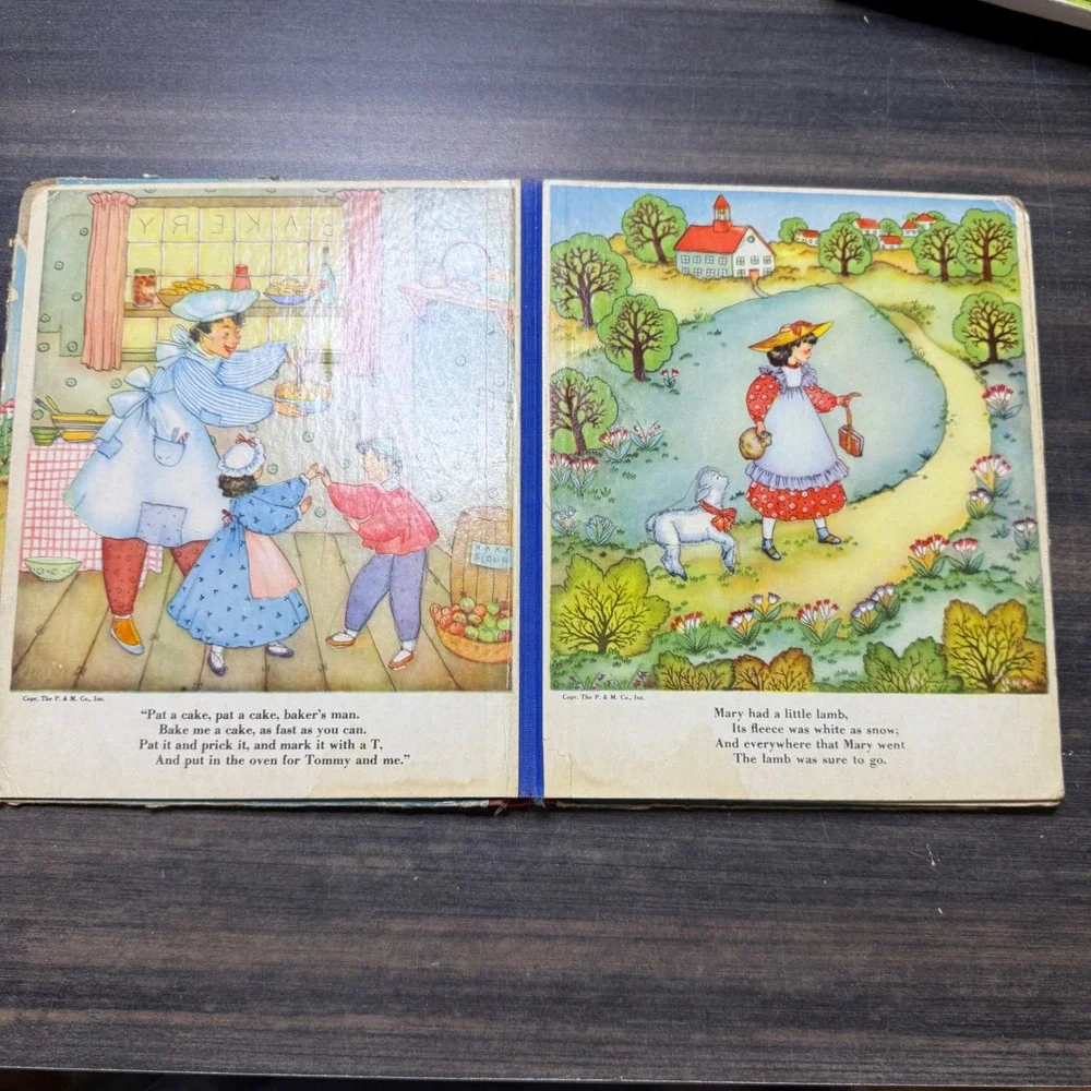 Vintage Mother Goose Rhymes Childrens Illustrated‎ Book The Platt & Munk Co